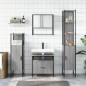 vidaXL Set de muebles de baño 4 pzas madera contrachapada gris sonoma vidaXL Set de muebles de baño 4 pzas madera contrachapada gris sonoma