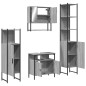 vidaXL Set de muebles de baño 4 pzas madera contrachapada gris sonoma vidaXL Set de muebles de baño 4 pzas madera contrachapada gris sonoma