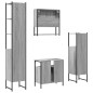 vidaXL Set de muebles de baño 4 pzas madera contrachapada gris sonoma vidaXL Set de muebles de baño 4 pzas madera contrachapada gris sonoma