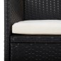 vidaXL Juego de comedor de jardín 7 piezas con cojines negro vidaXL Juego de comedor de jardín 7 piezas con cojines negro