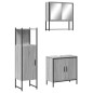 vidaXL Set de muebles de baño 3 pzas madera contrachapada gris sonoma vidaXL Set de muebles de baño 3 pzas madera contrachapada gris sonoma