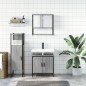 vidaXL Set de muebles de baño 3 pzas madera contrachapada gris sonoma vidaXL Set de muebles de baño 3 pzas madera contrachapada gris sonoma