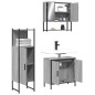 vidaXL Set de muebles de baño 3 pzas madera contrachapada gris sonoma vidaXL Set de muebles de baño 3 pzas madera contrachapada gris sonoma