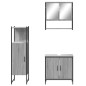 vidaXL Set de muebles de baño 3 pzas madera contrachapada gris sonoma vidaXL Set de muebles de baño 3 pzas madera contrachapada gris sonoma