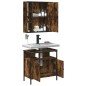 vidaXL Set de muebles baño 2 pzas madera contrachapada roble ahumado vidaXL Set de muebles baño 2 pzas madera contrachapada roble ahumado