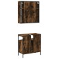 vidaXL Set de muebles baño 2 pzas madera contrachapada roble ahumado vidaXL Set de muebles baño 2 pzas madera contrachapada roble ahumado
