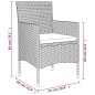 vidaXL Juego de comedor de jardín 7 piezas con cojines negro vidaXL Juego de comedor de jardín 7 piezas con cojines negro