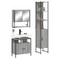 vidaXL Set de muebles de baño 3 pzas madera contrachapada gris sonoma vidaXL Set de muebles de baño 3 pzas madera contrachapada gris sonoma