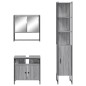 vidaXL Set de muebles de baño 3 pzas madera contrachapada gris sonoma vidaXL Set de muebles de baño 3 pzas madera contrachapada gris sonoma