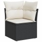 vidaXL Set de sofás de jardín 8 piezas y cojines ratán sintético negro vidaXL Set de sofás de jardín 8 piezas y cojines ratán sintético negro