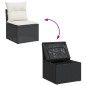 vidaXL Set de sofás de jardín 8 piezas y cojines ratán sintético negro vidaXL Set de sofás de jardín 8 piezas y cojines ratán sintético negro
