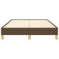 vidaXL Estructura de cama tela marrón oscuro 120x190 cm