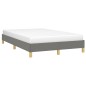 vidaXL Estructura de cama tela gris oscuro 120x190 cm
