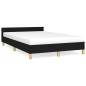 vidaXL Estructura de cama con cabecero tela negro 120x190 cm vidaXL Estructura de cama con cabecero tela negro 120x190 cm