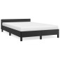 vidaXL Estructura cama con cabecero cuero sintético negro 120x190 cm