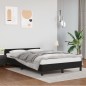 vidaXL Estructura cama con cabecero cuero sintético negro 120x190 cm