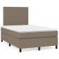 vidaXL Cama box spring con colchón y LED tela gris taupe 120x190 cm vidaXL Cama box spring con colchón y LED tela gris taupe 120x190 cm