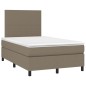 vidaXL Cama box spring con colchón y LED tela gris taupe 120x190 cm vidaXL Cama box spring con colchón y LED tela gris taupe 120x190 cm
