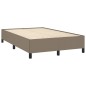 vidaXL Cama box spring con colchón y LED tela gris taupe 120x190 cm vidaXL Cama box spring con colchón y LED tela gris taupe 120x190 cm