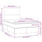 vidaXL Cama box spring con colchón y LED tela gris taupe 120x190 cm vidaXL Cama box spring con colchón y LED tela gris taupe 120x190 cm