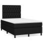 vidaXL Cama box spring con colchón y luces LED tela negro 120x190 cm vidaXL Cama box spring con colchón y luces LED tela negro 120x190 cm