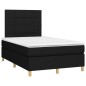 vidaXL Cama box spring con colchón y luces LED tela negro 120x190 cm vidaXL Cama box spring con colchón y luces LED tela negro 120x190 cm