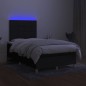 vidaXL Cama box spring con colchón y luces LED tela negro 120x190 cm vidaXL Cama box spring con colchón y luces LED tela negro 120x190 cm
