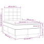 vidaXL Cama box spring con colchón y luces LED tela negro 120x190 cm vidaXL Cama box spring con colchón y luces LED tela negro 120x190 cm