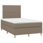 vidaXL Cama box spring con colchón y LED tela gris taupe 120x190 cm vidaXL Cama box spring con colchón y LED tela gris taupe 120x190 cm