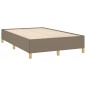 vidaXL Cama box spring con colchón y LED tela gris taupe 120x190 cm vidaXL Cama box spring con colchón y LED tela gris taupe 120x190 cm