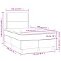 vidaXL Cama box spring con colchón y LED tela gris taupe 120x190 cm vidaXL Cama box spring con colchón y LED tela gris taupe 120x190 cm