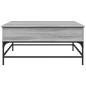 vidaXL Mesa de centro madera ingeniería metal gris Sonoma 95x95x45 cm
