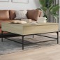 vidaXL Mesa de centro madera ingeniería metal roble Sonoma 95x95x45 cm vidaXL Mesa de centro madera ingeniería metal roble Sonoma 95x95x45 cm