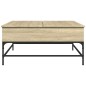 vidaXL Mesa de centro madera ingeniería metal roble Sonoma 95x95x45 cm vidaXL Mesa de centro madera ingeniería metal roble Sonoma 95x95x45 cm
