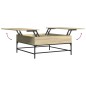vidaXL Mesa de centro madera ingeniería metal roble Sonoma 95x95x45 cm vidaXL Mesa de centro madera ingeniería metal roble Sonoma 95x95x45 cm