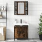 vidaXL Set de muebles baño 2 pzas madera contrachapada roble ahumado vidaXL Set de muebles baño 2 pzas madera contrachapada roble ahumado