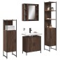 vidaXL Set de muebles de baño 4 pzas madera contrachapada marrón roble vidaXL Set de muebles de baño 4 pzas madera contrachapada marrón roble