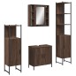 vidaXL Set de muebles de baño 4 pzas madera contrachapada marrón roble vidaXL Set de muebles de baño 4 pzas madera contrachapada marrón roble
