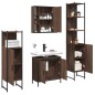 vidaXL Set de muebles de baño 4 pzas madera contrachapada marrón roble vidaXL Set de muebles de baño 4 pzas madera contrachapada marrón roble