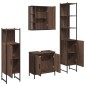 vidaXL Set de muebles de baño 4 pzas madera contrachapada marrón roble vidaXL Set de muebles de baño 4 pzas madera contrachapada marrón roble