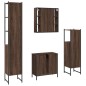 vidaXL Set de muebles de baño 4 pzas madera contrachapada marrón roble vidaXL Set de muebles de baño 4 pzas madera contrachapada marrón roble