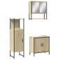 vidaXL Set de muebles de baño 3 pzas madera contrachapada roble Sonoma vidaXL Set de muebles de baño 3 pzas madera contrachapada roble Sonoma
