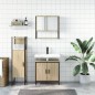 vidaXL Set de muebles de baño 3 pzas madera contrachapada roble Sonoma vidaXL Set de muebles de baño 3 pzas madera contrachapada roble Sonoma