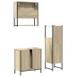 vidaXL Set de muebles de baño 3 pzas madera contrachapada roble Sonoma vidaXL Set de muebles de baño 3 pzas madera contrachapada roble Sonoma