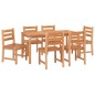 vidaXL Juego de comedor de jardín 7 piezas madera maciza de teca vidaXL Juego de comedor de jardín 7 piezas madera maciza de teca
