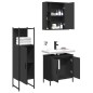 vidaXL Set de muebles de baño 3 piezas madera contrachapada negro vidaXL Set de muebles de baño 3 piezas madera contrachapada negro