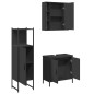 vidaXL Set de muebles de baño 3 piezas madera contrachapada negro vidaXL Set de muebles de baño 3 piezas madera contrachapada negro