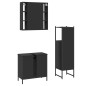 vidaXL Set de muebles de baño 3 piezas madera contrachapada negro vidaXL Set de muebles de baño 3 piezas madera contrachapada negro