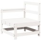 vidaXL Juego de muebles de jardín 7 pzas madera maciza de pino blanco vidaXL Juego de muebles de jardín 7 pzas madera maciza de pino blanco