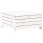 vidaXL Juego de muebles de jardín 7 pzas madera maciza de pino blanco vidaXL Juego de muebles de jardín 7 pzas madera maciza de pino blanco